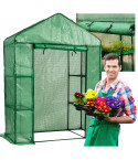 TG71367 MINI SZKLARNIA BALKONOWA OGRODOWA TUNEL FOLIOWY OGRODOWY FOLIAK 1,4x2 PÓŁKI