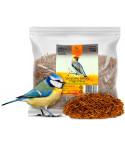 Suszone larwy mącznika dla ptaków, wysokobiałkowa karma, 125g