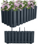 DDEF400W-S433 SKRZYNKA BALKONOWA DONICZKA 38cm Z UCHWYTAMI ANTRACYT miernik wilgoci