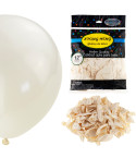 TG53243-4 BALONY 100SZT PERŁOWE BIAŁE ŚLUB KOMUNIE URODZINY