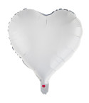 TG66235-1 BALON FOLIOWY SERCE BIAŁY NA HEL WALENTYNKI