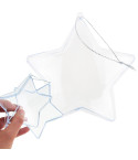 TG68995 BOMBKA AKRYLOWA GWIAZDA SKŁADANA GWIAZDKA ZAWIESZKA PLASTIKOWA DECOUPAGE