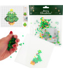 TG69618 PUZZLE DIY PEGBOARD KORALIKI MOZAIKA PŁYTKA KORALIKOWA UKŁADANKA świąteczna
