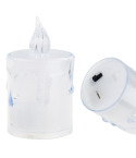 Świeczka led, plastikowa, ciepły biały płomień, z połyskiem, uniwersalna ozdoba, wysokość 7 cm