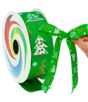 TG74288-1 WSTĄŻKA TAŚMA TASIEMKA DEKORACJA OZDOBA ŚWIĄTECZNA NA PREZENT STROIK WIANEK  2,7M