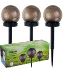 TG77659 LAMPY LED SOLAR 3SZT. WBIJANE KULE SŁUPEK ZESTAW LAMP SOLARNYCH CZUJNIK