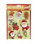 TG80057 NAKLEJKI ŚWIĄTECZNE 3D PUFFY WYPUKŁE MOTYWACYJNE ŚWIĄTECZNE NALEPKI