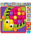 TG67283 UKŁADANKA GUZIKOWA MOZAIKA EDUKACYJNA GRZYBKI PUZZLE PINEZKI GRA MONTESSORI